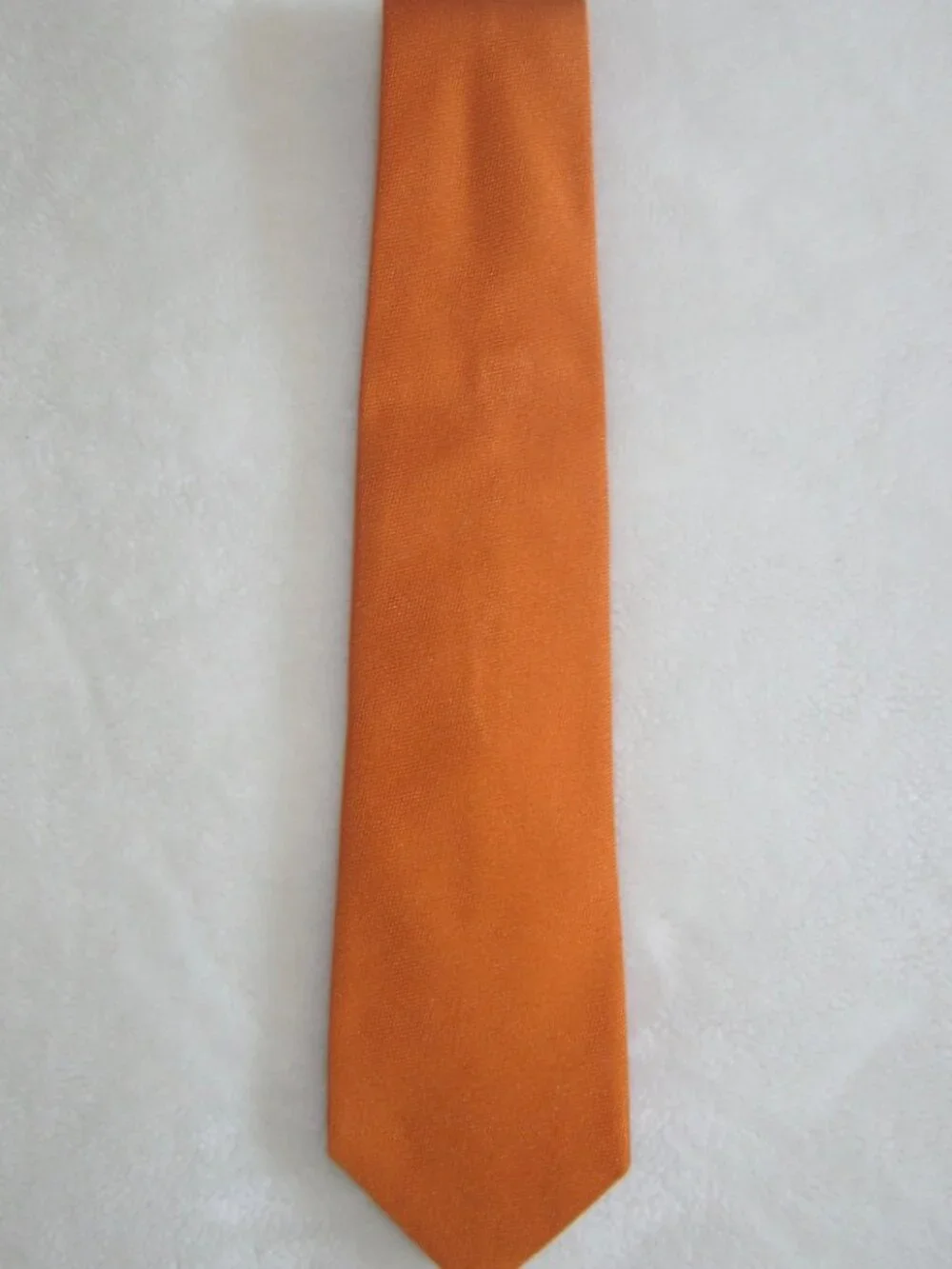 MICHELSONS Archive Collection Seven Fold Silk Tie Orange